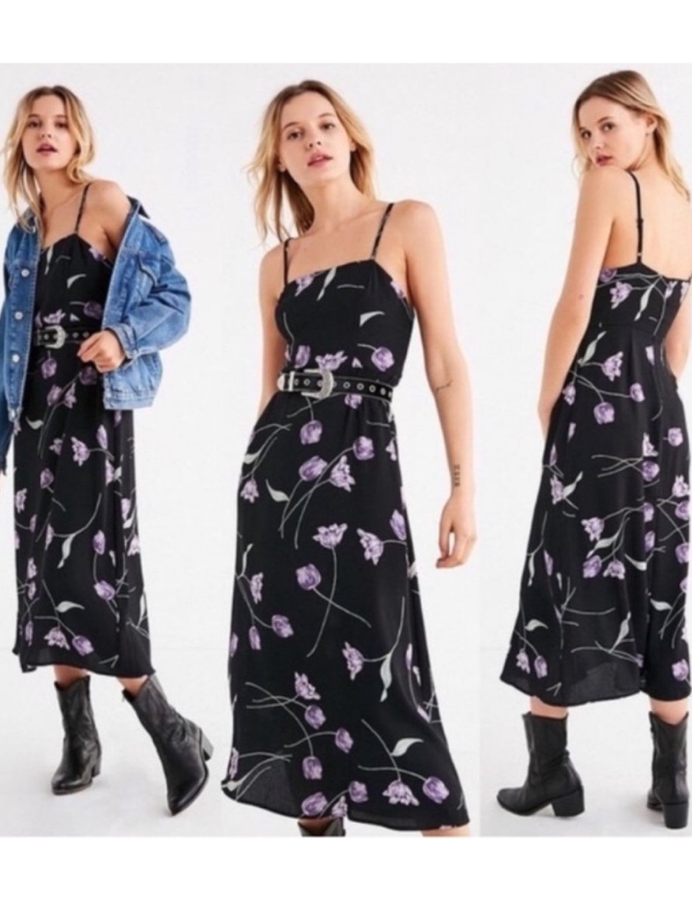 Kimchi Blue Floral Midi Dress size 2